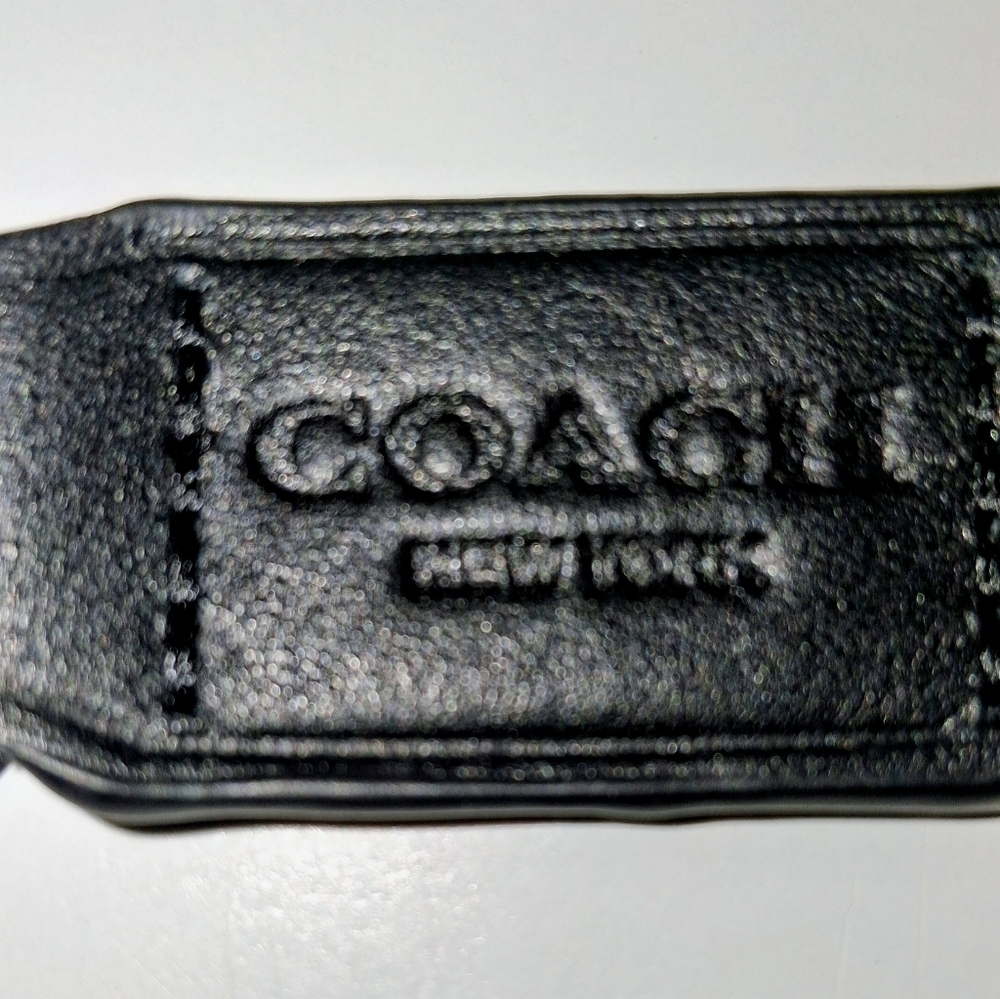 Coach Black Leather Key Chain New With Out Tags